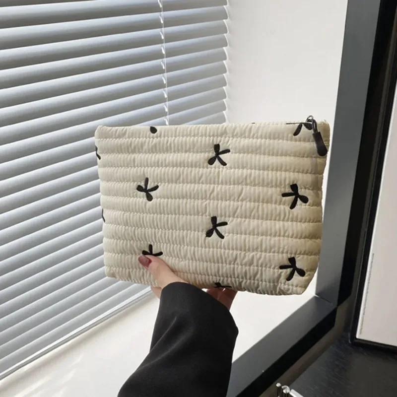 Embroidery Bag - Cute Makeup Bag with Zipper Large