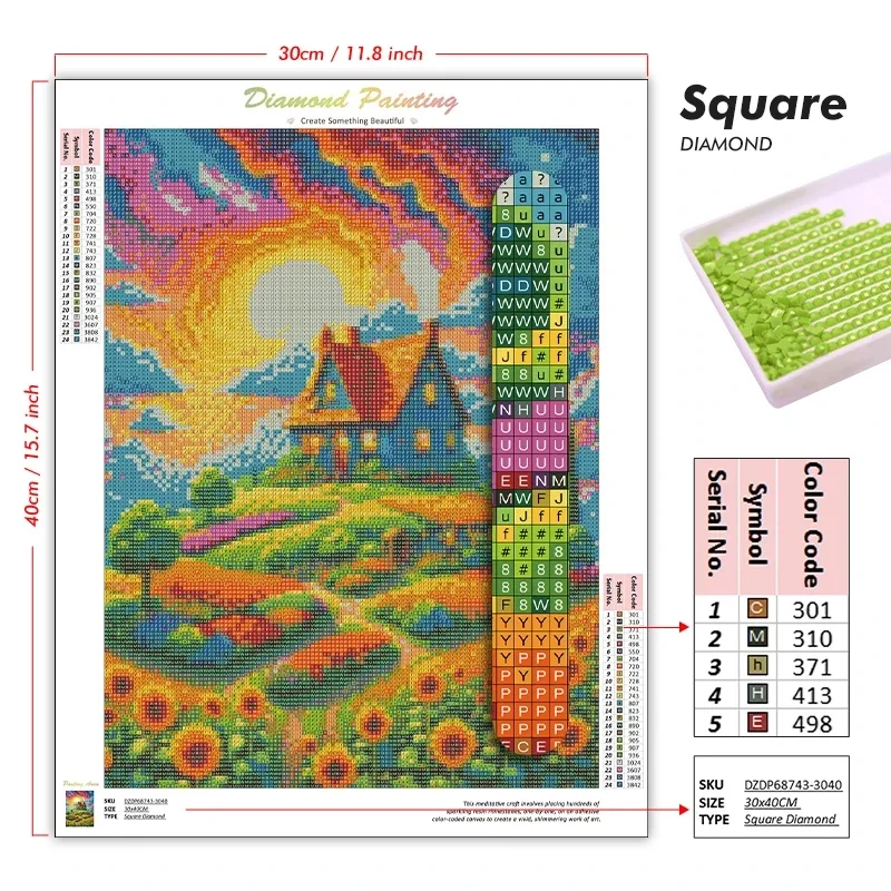 1pc Frameless 5d DIY Diamond A - огляд і ціна Embroidery Bali