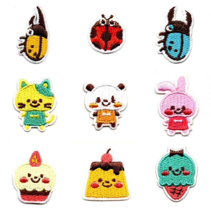 50pcs/Lot Stick-on Anime Embro - огляд і ціна Embroidery Lady Bug