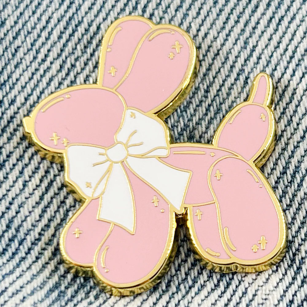 Pink Balloon Dog Enamel Pin Cu - огляд і ціна Embroidery Bali